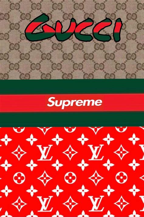 lv gucci supreme wallpaper